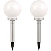 Image de Led Solaire Lumière Extérieure Éclairage Extérieur Éclairage Lampe De Jardin Lampe En Forme De Boule Lot De 2