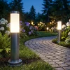 Image de 2 X Lampadaires Acier Inoxydable Polycarbonate Éclairage Jardin Terrasse Espace Extérieur