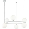 Image de Lampe suspendue blanche, boules blanches Ring Maytoni MOD013PL-06W