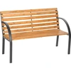 Image de tectake Banc de jardin Micha L 119,5 x P 62 x H 83 cm, en bois , couleur brun