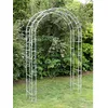 Image de Arc De Roses Galvanisé Largeur 140 Cm Arc De Cercle Galvanisé À Chaud Résistant Aux Intempéries Massifs En Fer Massif Support Pour Plantes Grimpantes - Dandibo