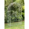 Image de Dandibo - Arc De Roses Avec Porte Galvanisé Largeur 140 Cm Arc De Cercle Galvanisé À Chaud Résistant Aux Intempéries Massif En Fer Massif Support Pour Plantes Grimpantes