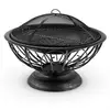 Image de Blumfeldt - Braséro De Jardin Tulip - Foyer De Terrasse - Grille Barbecue Ø60cm - Pare-étincelles - Charbon Ou Bois - Acier Noir