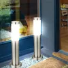 Image de 2x Led Lampadaire D'Extérieur Pied Lumière Chemin Jardin Cour Allée Porche Éclairage Acier Inoxydable Ip44 H: 45cm