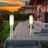 Image de Lot De 2 Douilles De Lampe Sur Pied Extérieur Éclairage De Jardin Cour Allée Véranda Lampe Argent