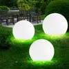 Image de Set De 3 Lampes Solaires D'Extérieur Led, Boules Décoratives De Jardin Blanches De 15 Et 20 Cm