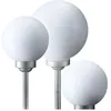 Image de 3x Led Solar Kugel-set Eclairage De Jardin Eclairage Extérieur Déco Chemin Lampe Enfichable Véranda Cour Chemin Blanc