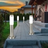 Image de 4x Lampadaire D'Extérieur À Led Lampadaire Éclairage De Chemin D'Accès En Acier Inoxydable Ip44 Adapté Pour Jardin, Cour, Chemin, Entrée, Porche, Terrasse