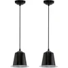 Image de Lot De 2 Suspensions Led Pour Salon, Couloir Et Plafond, Noir Gu10