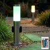 Image de Ensemble De 2 Lampadaires D'Extérieur À Changement De Couleur Rgb Led Lampes De Chemin De Jardin Télécommande
