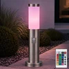 Image de Eclairage De Chemin Led Extérieur Avec Détecteur De Mouvement Lampadaire Dimmable Avec Télécommande Éclairage De Jardin, Changement De Couleur Rvb, 8,5w 806lm Blanc Chaud, Dxh 12,7x45 Cm