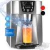 Image de Klarstein Machine a Glacons pour la Maison, Capacité de 2L, Fabrique Rapidement Jusqu'à 12kg de Glacons, Alarmes de Sécurité, Machine à Glaçons de Comptoir, Ice Maker, Distributeur Eau Froide