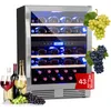 Image de Klarstein Cave A Vin Encastrable, Caves À Vin De Conservation De 129l, Porte En Verre, Cave A Vins À Double Zone, Bar Int/ext, Frigo Vin Bizone, Cave A Vin De Vieillissement, Cave À Vin 43 Bouteilles