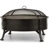 Image de Braséro - Blumfeldt Catania - 2-en-1 Ø 80cm avec grille - Braséro barbecue - 70cm - Braséro extérieur - Design en acier bruni