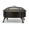Image de Blum - Braséro Feldt Catania - 2-en-1 Ø 80cm Avec Grille - Braséro Barbecue - 70cm - Braséro Extérieur - Design En Acier Bruni