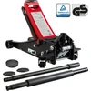 Image de Arebos 3T cric hydraulique plat 75-505mm double piston 2 appuis VP cric de manuvre voiture