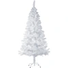 Image de Sapin de Noël artificiel avec support métallique blanc - 180 cm