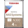 Image de Disque Dur Nas Toshiba N300 4 To Cmr, 3,5 Pouces, 512 Mo, 7200 Tr/min, Sata, Tbw : 180
