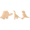 Image de EDUPLAY 210274 Ebauches en bois à découper différents dinosaures, tilleul, naturel, 3 pièces (1 set)