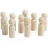 Image de EDUPLAY 370126 Personnes et animaux en bois grand Ø 2,8 x 9 cm (paquet de 10)
