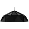 Image de BELIANI Suspension métal noir abat-jour semi-circulaire avec design industriel triangulaire