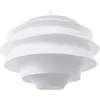 Image de BELIANI Suspension en plastique blanc en forme de boule, design stratifié, décorative et moderne