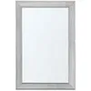 Image de Beliani - Miroir Mural Au Style Moderne Avec Cadre En Plastique Argenté De Forme Rectangulaire 61 X 91 Cm Pour Salon Et Salle De Bain
