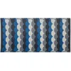 Image de Beliani - Tapis D'Extérieur Bleu Gris Et Noir En Polypropylène Motif Vagues Pour Terrasse Au Style Moderne 90 X 180 Cm
