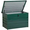 Image de Beliani - Coffre De Rangement Extérieur 100 X 62 Cm 300 Litres En Acier Galvanisé Vert Idéal Pour Les Accessoires De Jardin Durable Et Décoratif