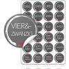 Image de Calendrier de l'Avent Étiquettes autocollantes Numéros Buttons 1-24 autocollants pour bricoler Ed.1