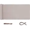 Image de Sekey Brise-vue Pour Balcon Couverture De Confidentialité Écran Polyster Vent Protection Uv Opaque Résistant Aux Intempéries, Avec Attaches De Câble Et Cordons, 90x500 Cm, Taupe