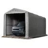 Image de Toolport - Wikinger Tente-garage Env. 4x8m Tente De Stockage Carport Porte D'Env. 3,5x3,5m Pour Bateaux, Campeur, Tracteur, Gris
