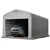 Image de Toolport - Wikinger Tente-garage Env. 5x8m Tente De Stockage Carport Porte D'Env. 4,1x2,5m Pour Bateaux, Campeur, Tracteur, Gris