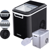Image de Machine à glaçons AREBOS 12 kg, 24 h, 8 glaçons en 10 min, réservoir de 2,2 l, autonettoyante, silencieuse, pelle incluse, noir