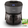 Image de Lauben Glass&SteamAir® Fryer 4500BG, Friteuse à air chaud avec panier à friture en verre, 1300 W, 8 programmes, 4,5 litres, fonction vapeur, circulation d'air chaud à 360
