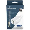 Image de MediaRange Chargeur 65W 3 ports 1x USB-A/2x USB-C GaN, blanc