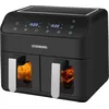 Image de Steinborg Friteuse à air chaud 2 compartiments 8 litres Friteuse à air chaud Griller Cuire Déshydrater Déshydrateur Friture