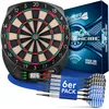 Image de DartPro - Cible électronique - Tableau de fléchettes avec 6 fléchettes [utilisable sans fil] - Appareil à fléchettes innovant avec 65 variantes - Fléchettes pour 1 à 8 joueurs