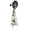 Image de DanDiBo Moulin à vent en métal 170 cm sur roulement à billes Brun Carillon de jardin 96019 Moulin à vent résistant aux intempéries Décoration de jardin Jardin Fiche de sol