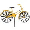 Image de DanDiBo Fiche de jardin en métal Vélo XL 160 cm jaune 96101 Shabby Carillon Moulin à vent Résistant aux intempéries Décoration de jardin Tige de jardin Fiche de sol