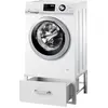 Image de DanDiBo Socle pour lave-linge avec tiroir Métal Blanc 96502 Socle pour lave-linge Rehaussement Podium Moderne Caoutchouc