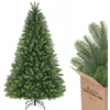 Image de SALCAR Sapin de Noël Artificiel 100% polyéthylène moulé par Injection - 180 cm - avec 762 Pointes de Branches en polyéthylène - Élégant Sapin Nordmann - avec Gants et Support en métal en occasion ou reconditionné