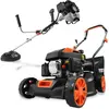Image de Ensemble de jardin FUXTEC comprenant la tondeuse à gazon à essence FX-RM4180 et le coupe-herbe FX-MS125