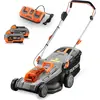 Image de FUXTEC Tondeuse à gazon sans fil 40V FX-E2RM37SET - Largeur de coupe 37cm | 15Kg | 2x20V | Démarrage électrique |Chariot de ramassage 40L | Hauteur de coupe 2,5-7,5cm | 120min de charge
