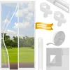 Image de KESSER® Moustiquaire magnétique Porte Moustiquaire Rideau magnétique Rideau de porte Grille de protection avec montage facile, adhésif inclus, pour porte de balcon Porte de terrasse Porte de cave Montage sans perçage
