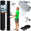 Image de Douche solaire KESSER® 40-60 litres Douche solaire de jardin | eau chaude | max. 60 °C | Avec tablette de douche métallique et capot de protection | Douche de piscine Camping | Pomme de douche à effet pluie et robinet Raccord pour tuyau d'arrosage