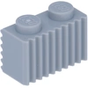 Image de LEGO® 1x2 Briques striées Briques striées Gris clair - 2877 NOUVEAU Quantité 100x