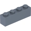 Image de LEGO® briques 1x4 gris foncé - 3010 NOUVEAU ! Quantité 250x