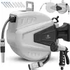 Image de KESSER® : Bobine de tuyau d'arrosage automatique à 180°, avec support mural, incluant un distributeur à 2 voies