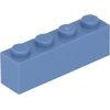 Image de 100 briques 1x4, bleu sable